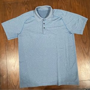Lululemon Mens Golf Polo - size small - Blie with thin stripe